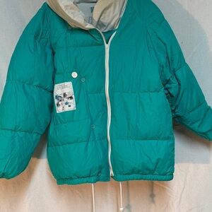 Amazing Bambilla Reversible 100% Down Women's Teal/cream Jacket